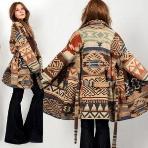 Ralph Lauren Vintage Hand Knit Southwestern Belted Cardigan **SOLD